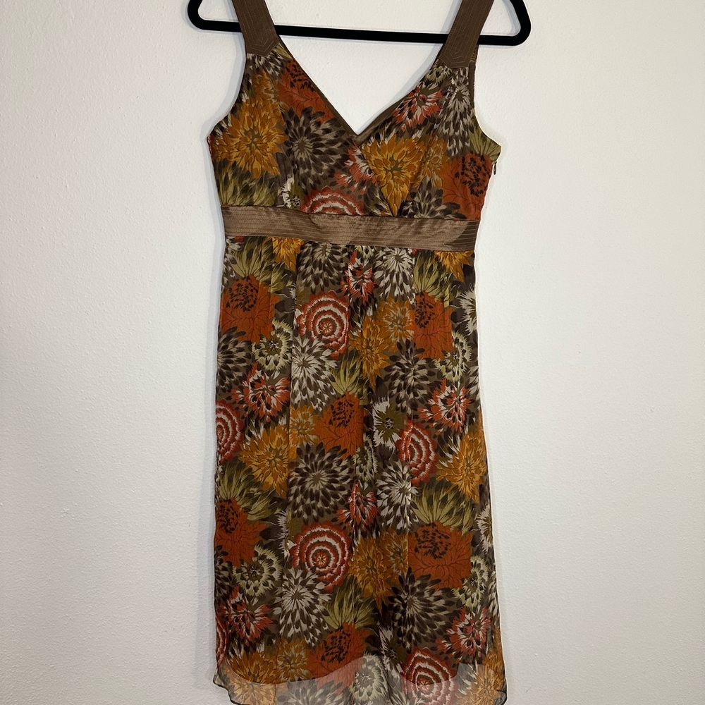 Laundry by Shelly Segall 100% silk floral dress